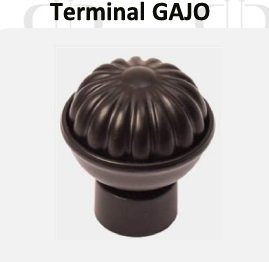 TERMINAL CORTINA 7/8 BOCHA GAJO PLATA VIEJO